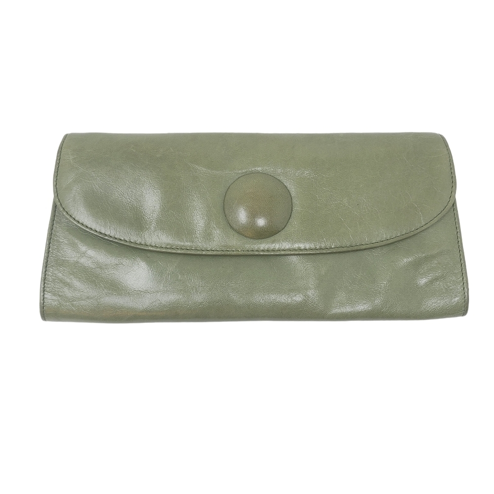 Hobo International | Bohemian Green One Button Single Back Handle Clutch Bag